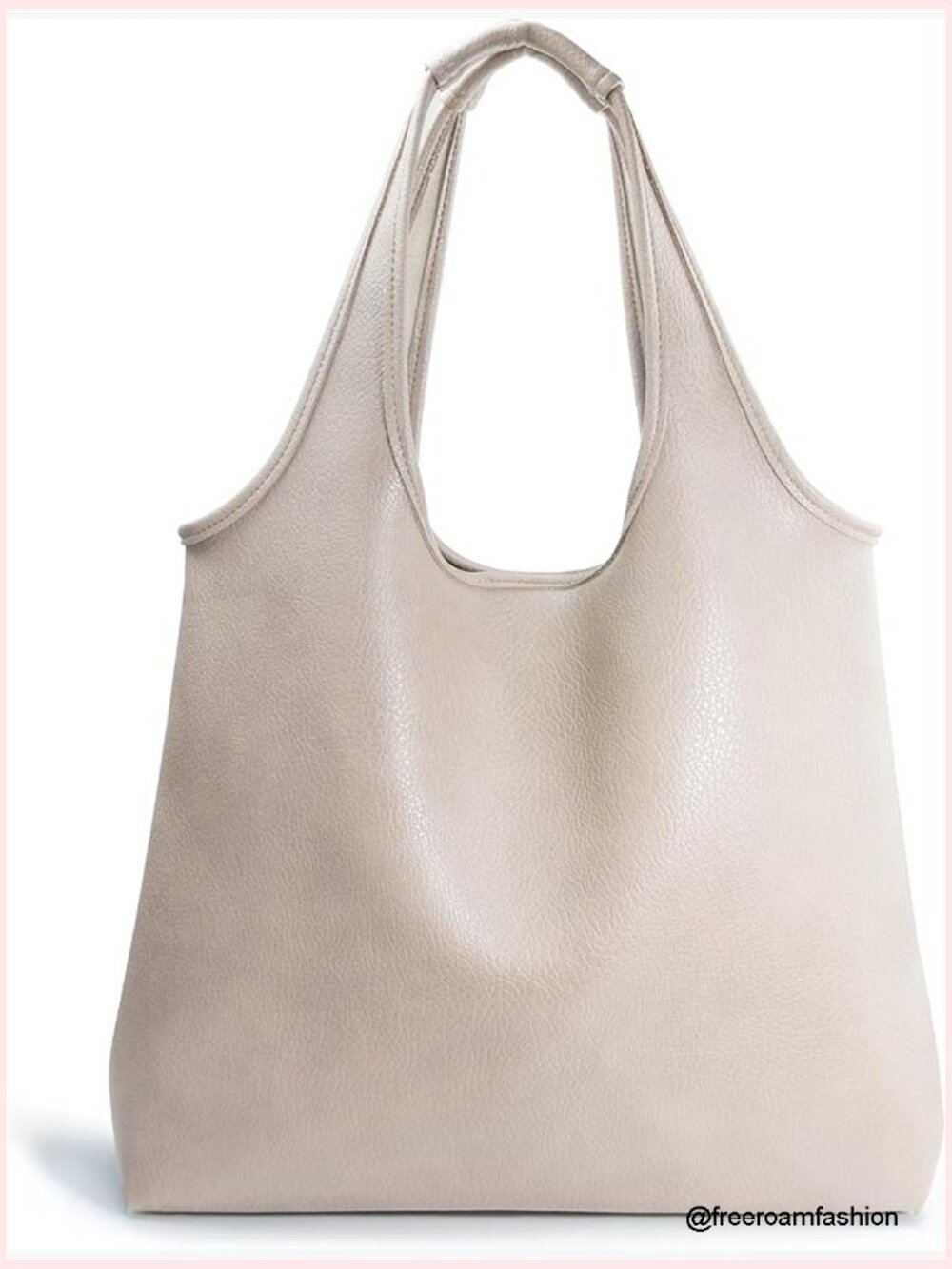 Large Vegan Leather Hobo Tote Bag With Magnetic Closure, Spacious Slouchy